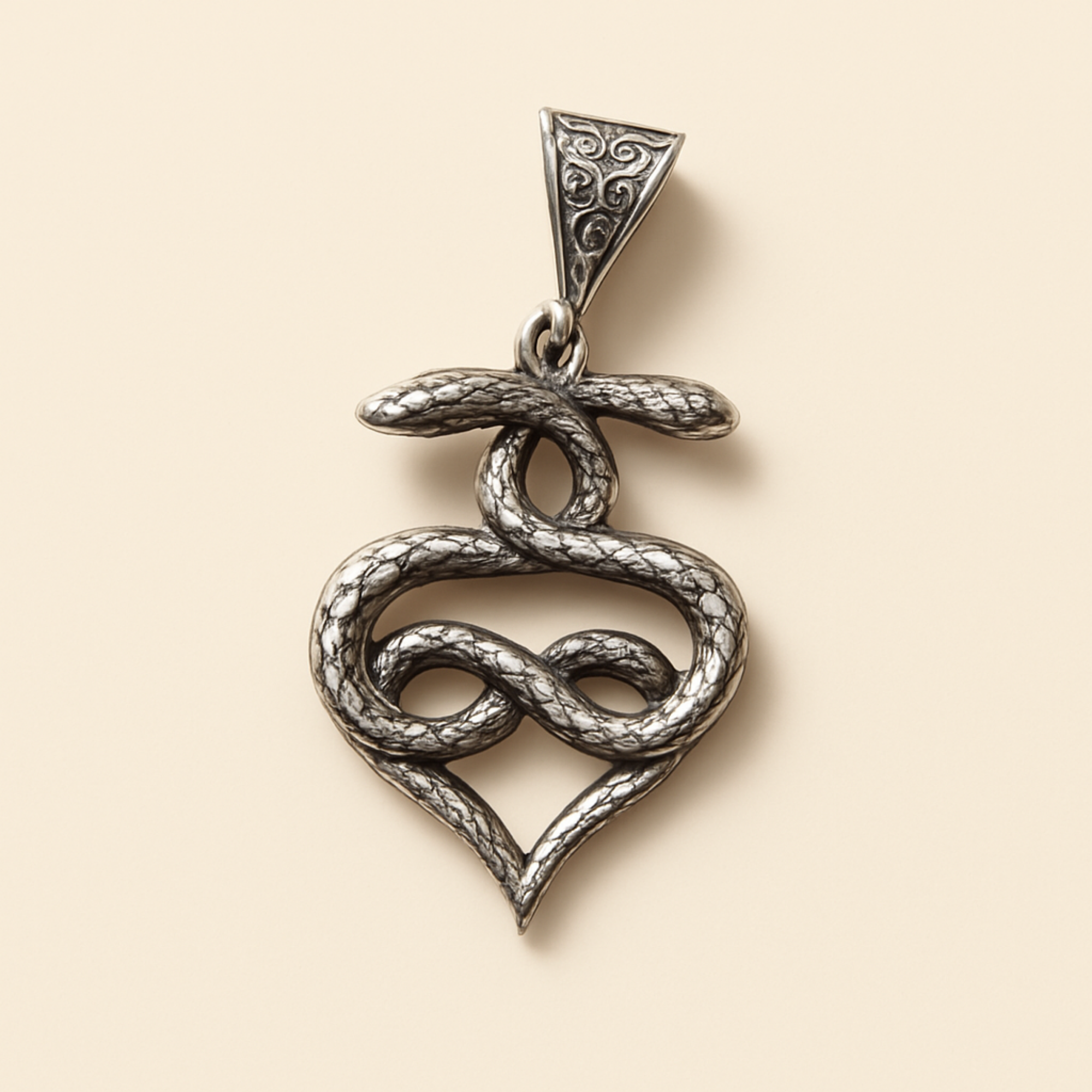 Serpent Heart Talisman · Sterling Silver .925
