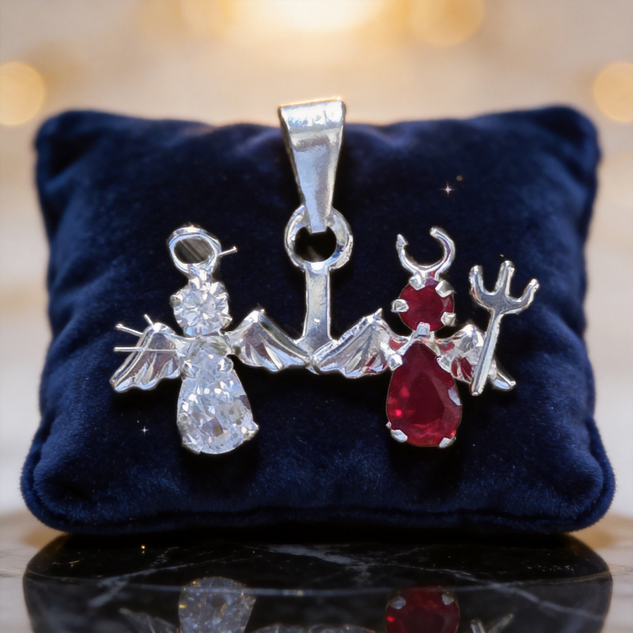 Consciences Pendant — Angel & Devil Balance