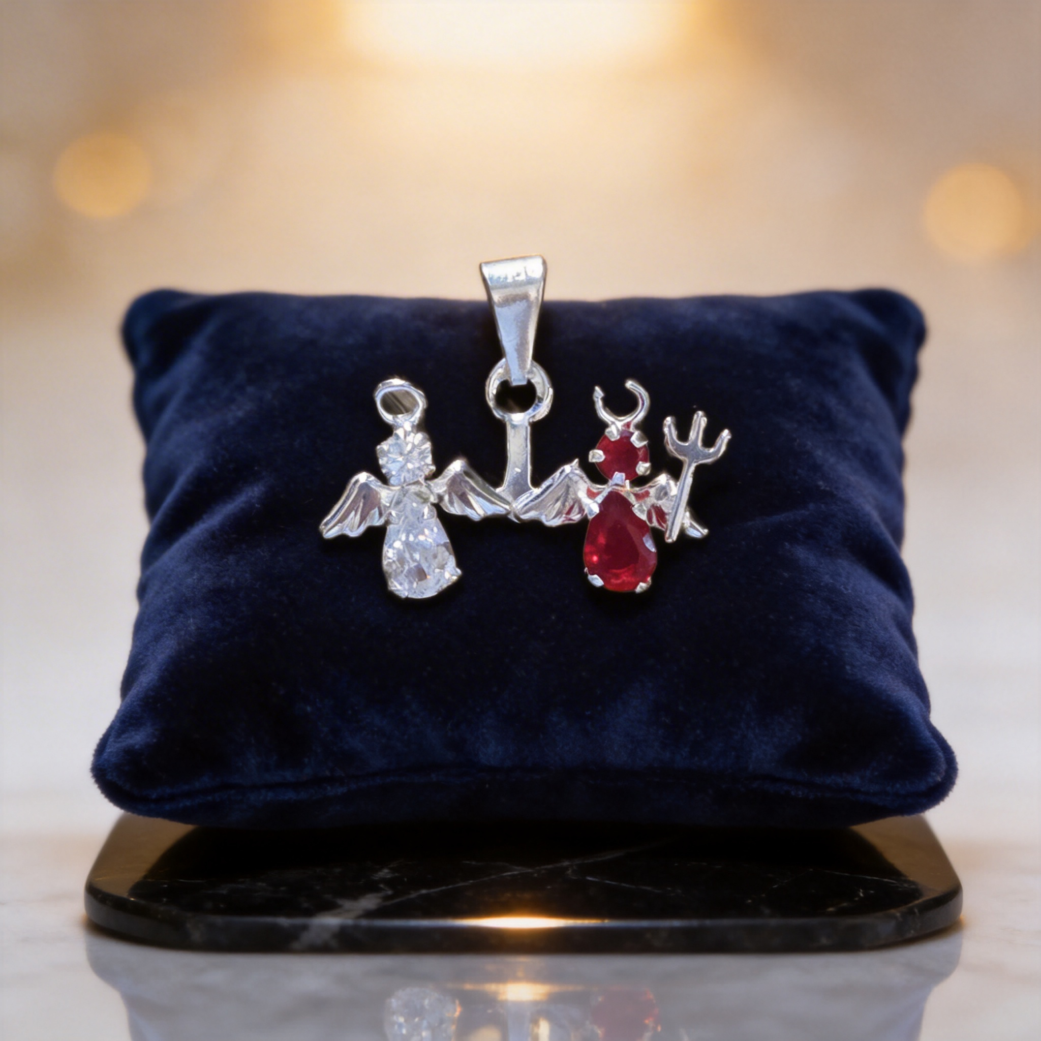 Consciences Pendant — Angel & Devil Balance