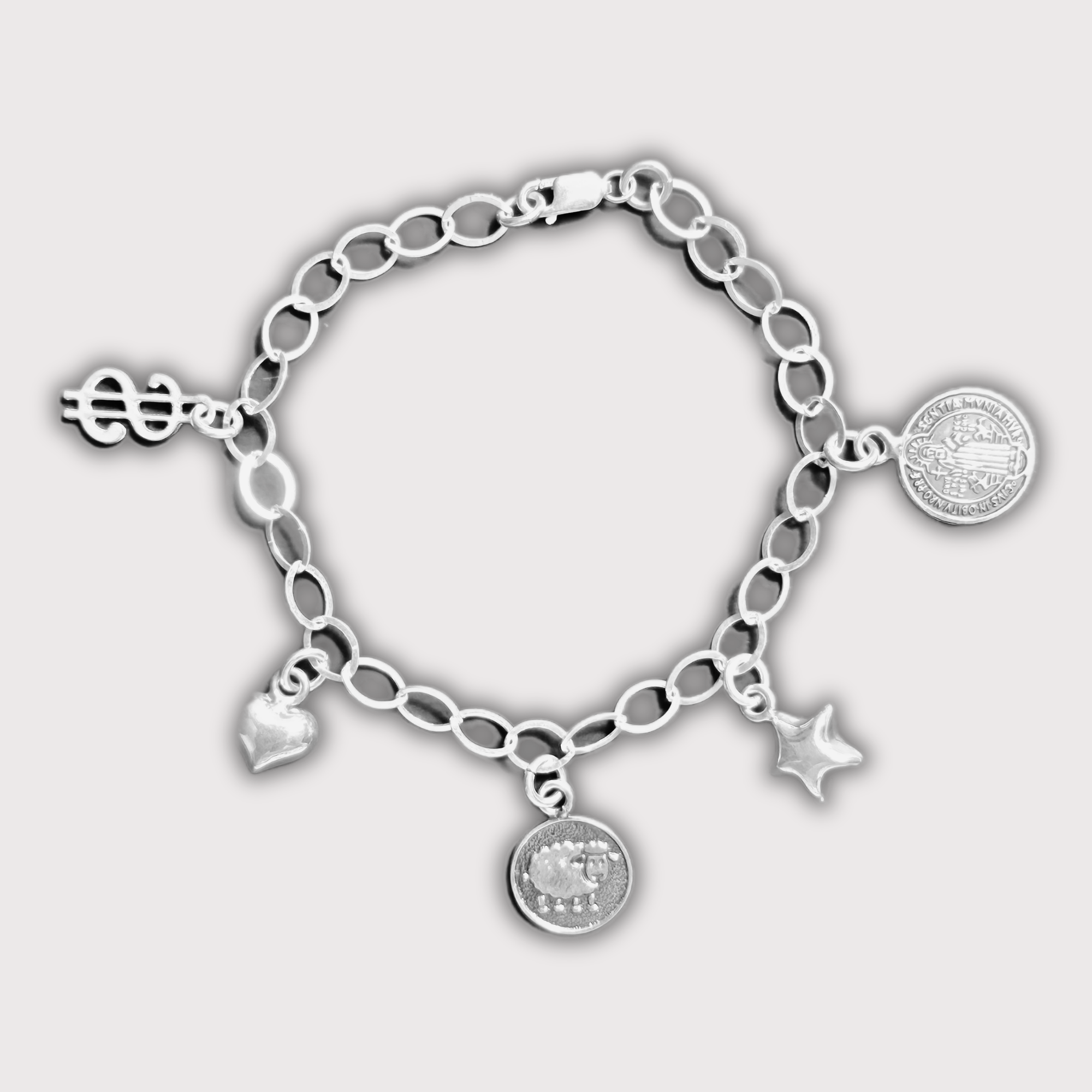 Sacred Symbols Charm Bracelet – Sterling Silver .925
