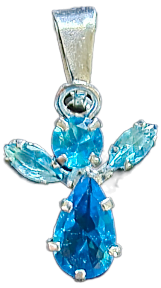 Angel Pendant — Zirconia & Sterling Silver