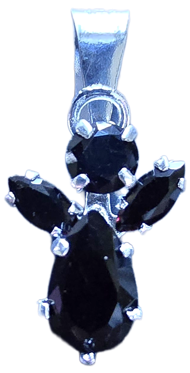 Angel Pendant — Zirconia & Sterling Silver