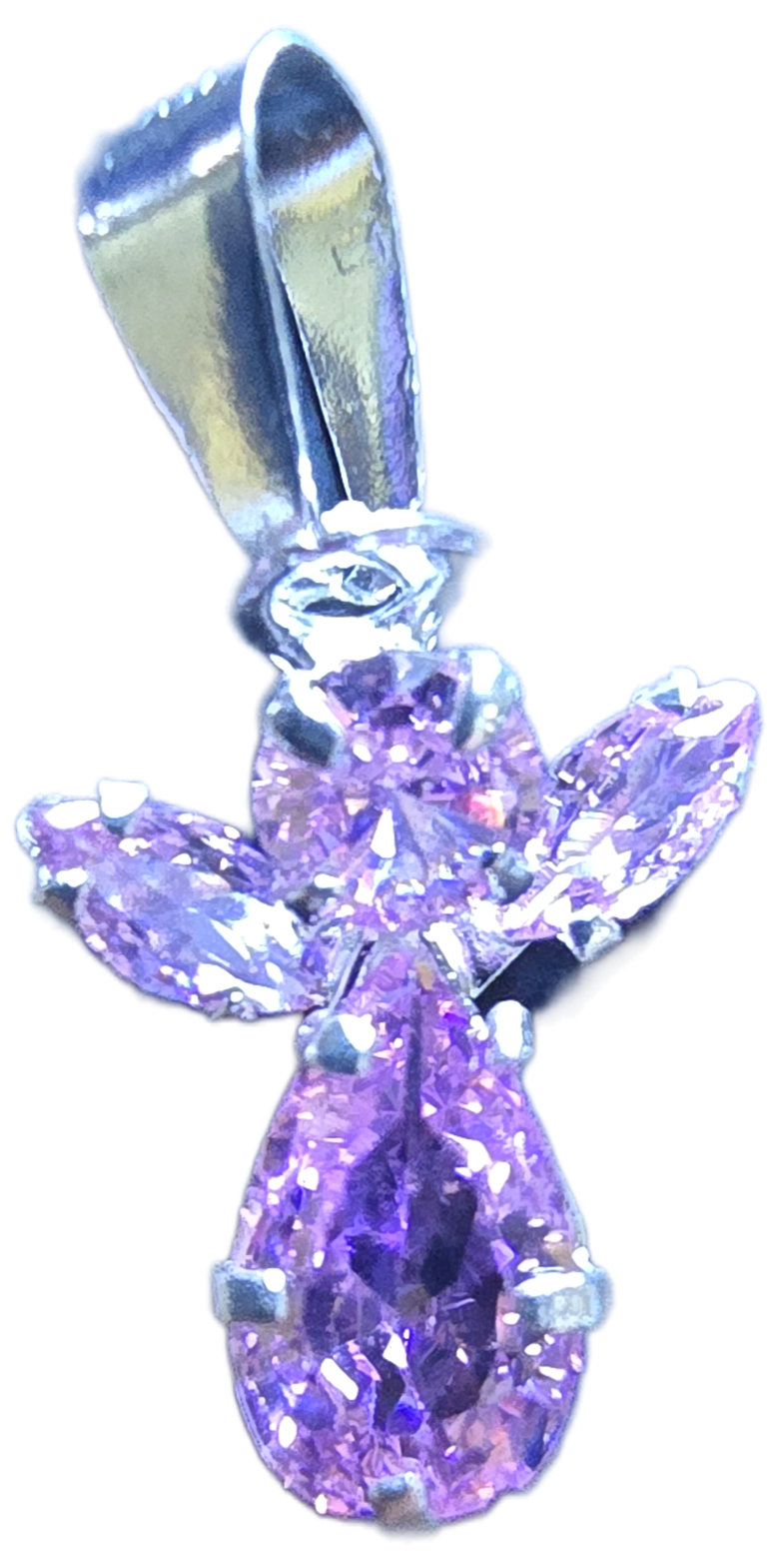 Angel Pendant — Zirconia & Sterling Silver
