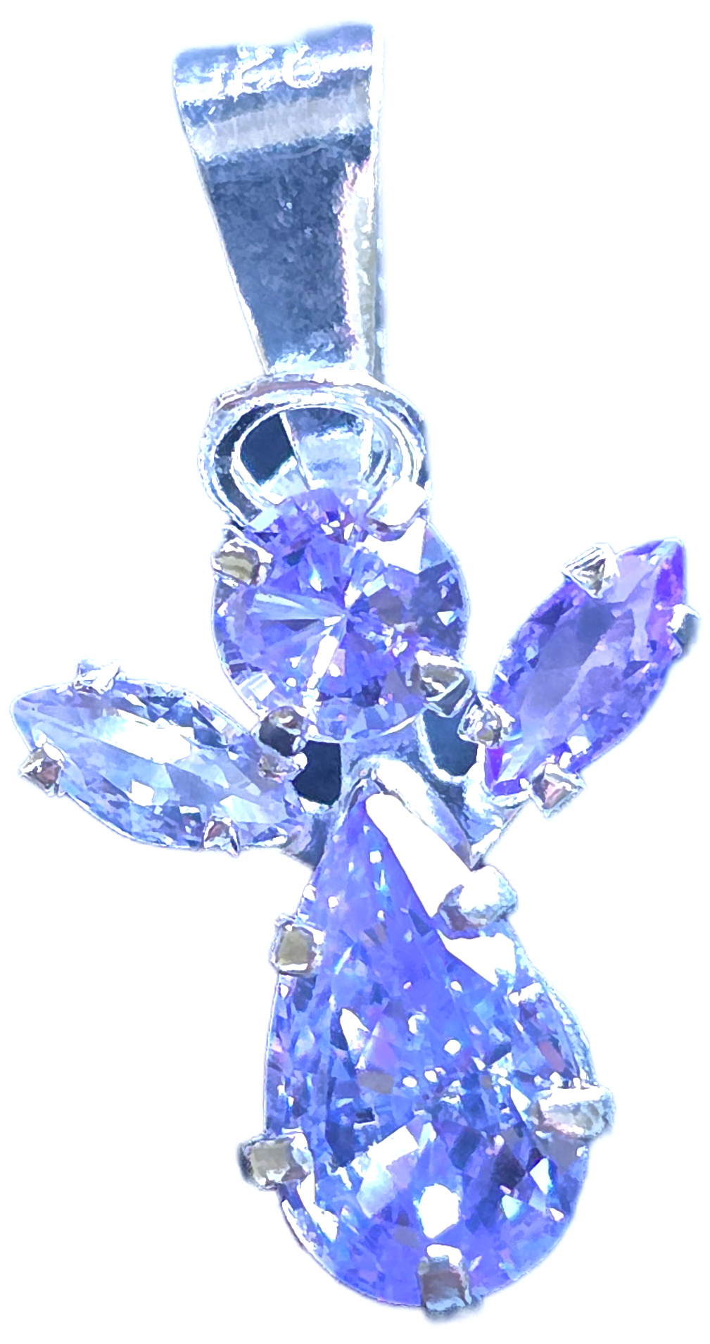 Angel Pendant — Zirconia & Sterling Silver