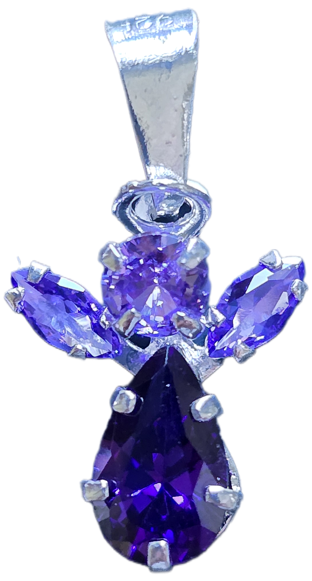 Angel Pendant — Zirconia & Sterling Silver