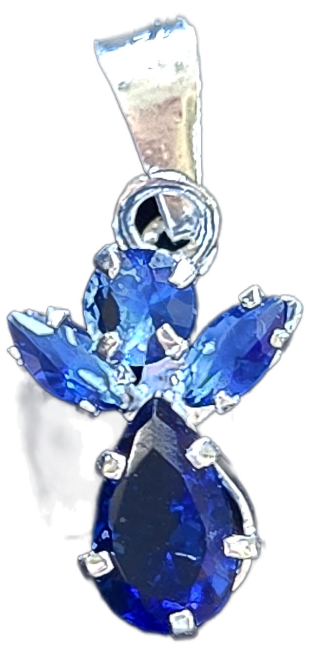 Angel Pendant — Zirconia & Sterling Silver