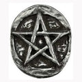 Pentagram pocket stone amulet