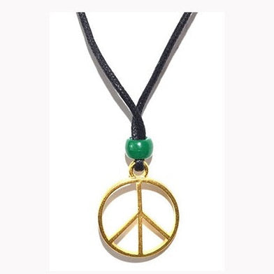 1' peace sign, gold amulet