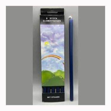 10" Blue chime candle 6 pack