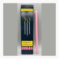 10" Pink chime candle 6 pack
