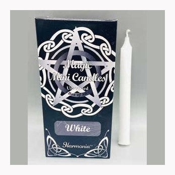 1/2" dia 5" long White chime candle 20 pack