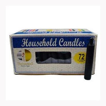 (set of 72) Black 4" household candles
