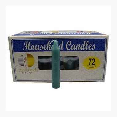 (set of 72) Green 4" household candles
