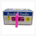 (set of 72) Pink 4" household candles