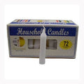 (set of 72) White 4" household candles
