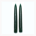 7" Dark Green taper pair Candle