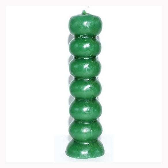 6 1/2" Green Seven Knob candles