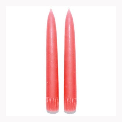 7" Mauve taper Candle pair