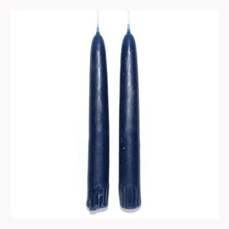 7" Navy taper Candle pair