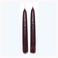 7" Dark Red taper Candle pair