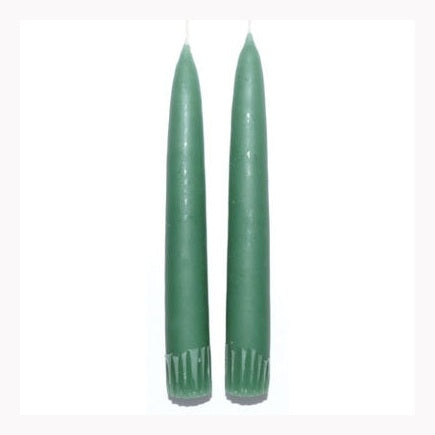 7" Sage taper Candle pair