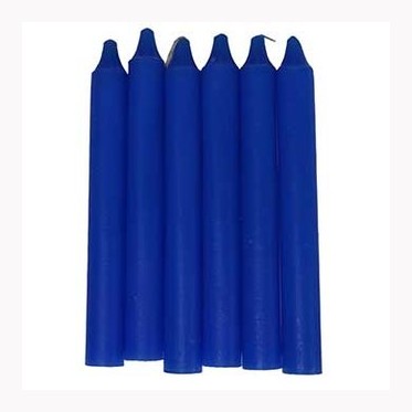 (set of 6) Blue 6" household candle