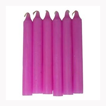 (set of 6) Pink 6" household candle