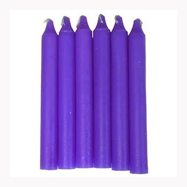 (set of 6) Purple 6" household candle