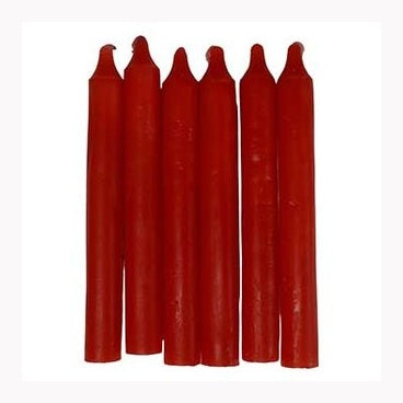 (set of 6) Red 6" household candle