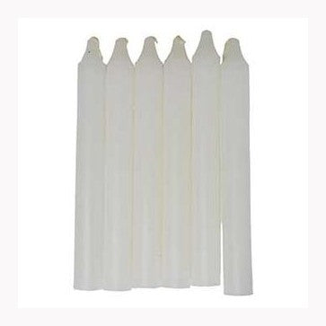 (set of 6) White 6" household candle