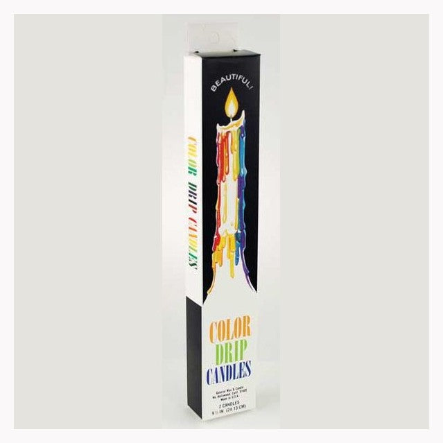 (set of 2) Mutli-Color Drip candles