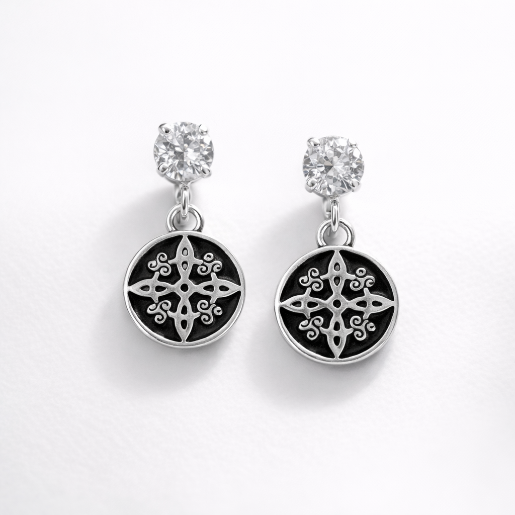 Witch’s Knot Stud Earrings · Sterling Silver Protection