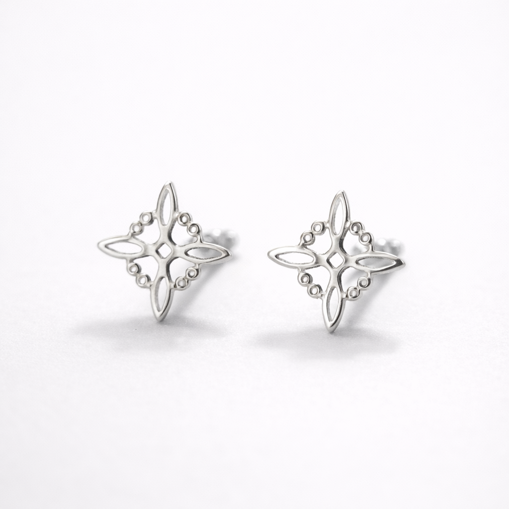 Witch’s Knot Stud Earrings · Sterling Silver Protection