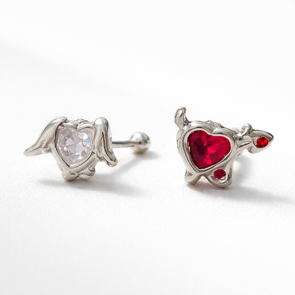 Consciences Stud Earrings – Angel & Devil