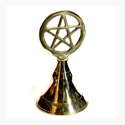 Campana de latón con pentagrama de 4"