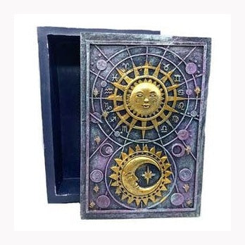 Caja de tarot Sol y Luna de 3 3/4" x 5 1/2"