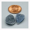 3/4" Amethyst Tear druse cabochon pair