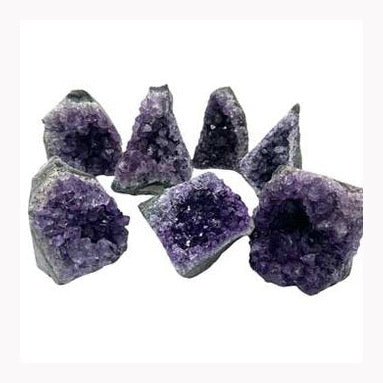 ~3# Flat of Amethyst C cut base rough mini