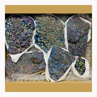 ~4.5# Crystal druse black rainbow