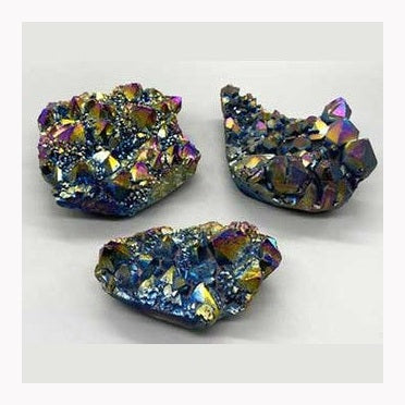 ~6.6# Crystal druse plantinum rainbow