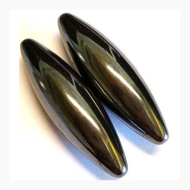 (set of 2) 60mm Magnetic Hematite Oval