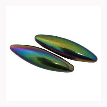 (set of 2) 60mm Rainbow Magnetic Hematite Oval