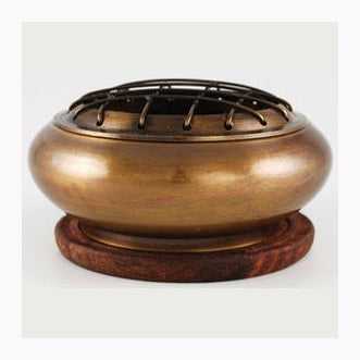 Brass Screen incense burner with Coaster