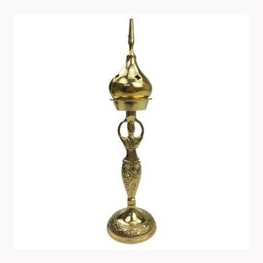 9" Goddess brass incense burner