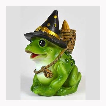 6" Mystical Frog backflow incense burner