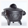 Caldero de hierro fundido de 5" con tapa Triple Moon