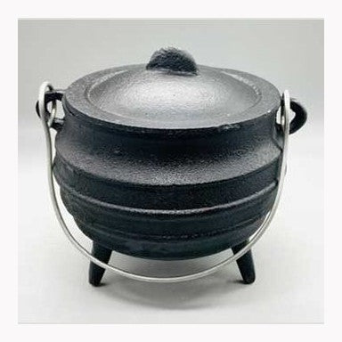 Caldero de hierro fundido de 5" con tapa