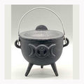 Caldero de hierro fundido Triple Moon de 4,5" con tapa