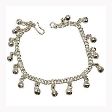 Silvertone anklet w/ Bells