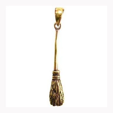 Escoba de bruja de bronce